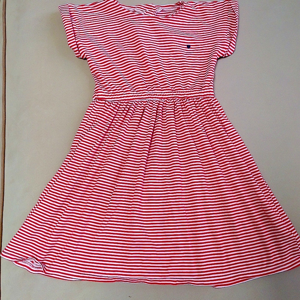 Carter's Red & White Striped Dress